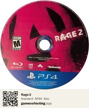 Rage 2 PlayStation 4, NTSC disc