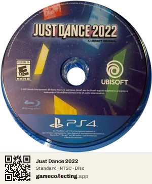 Just Dance 2022 PlayStation 4, NTSC disc