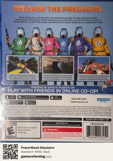 PowerWash Simulator PlayStation 5, NTSC box back