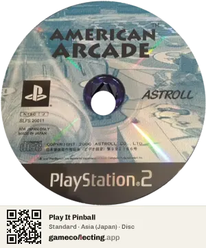 Play It Pinball PlayStation 2, Asia disc