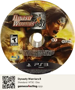 Dynasty Warriors 8 PlayStation 3, NTSC disc