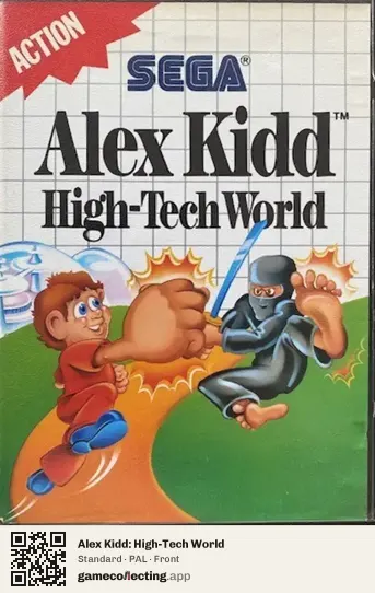 Alex Kidd: High-Tech World Sega Master System, PAL box front