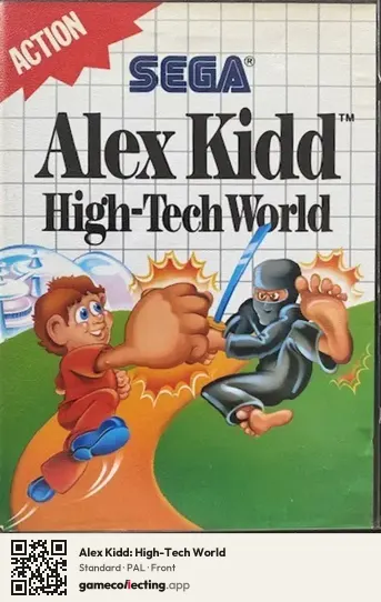 Alex Kidd: High-Tech World Sega Master System, PAL box front