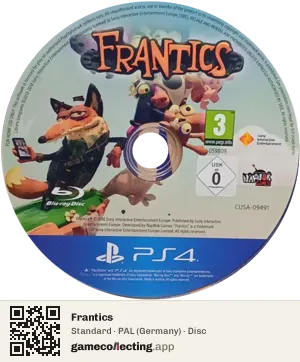 Frantics PlayStation 4, PAL disc