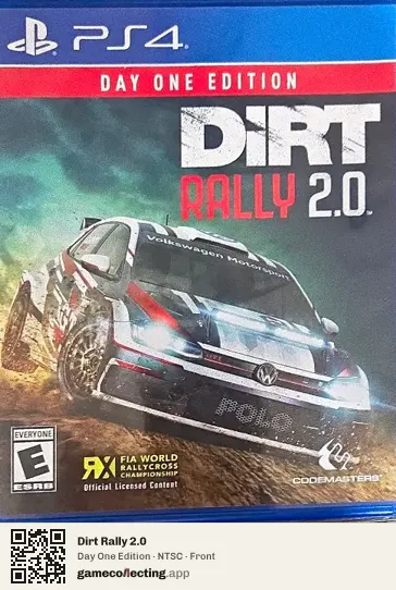 Dirt Rally 2.0 PlayStation 4, NTSC box front