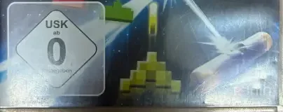 Space Invaders Forever, the USK square on its front