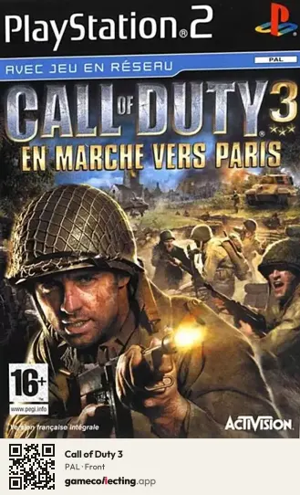 Call of Duty 3 PlayStation 2, PAL box front