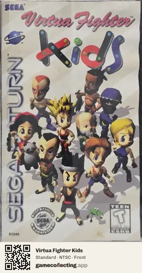 Virtua Fighter Kids Sega Saturn, NTSC box front
