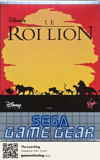 The Lion King Sega Game Gear, PAL box front