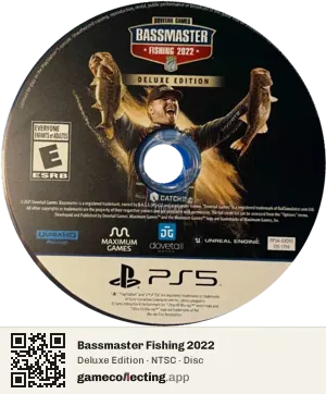 Bassmaster Fishing 2022 PlayStation 5, NTSC disc