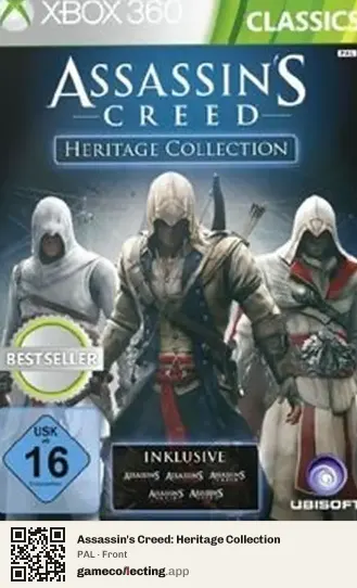 Assassin's Creed: Heritage Collection Xbox 360, PAL box front