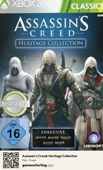 Assassin's Creed: Heritage Collection Xbox 360, PAL box front