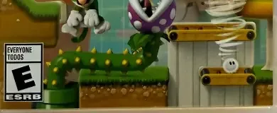 Super Mario Maker 2, the ESRB box on its front