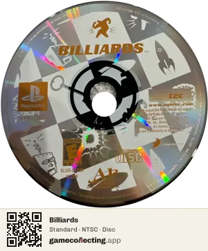 Billiards PlayStation, NTSC disc
