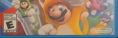 Super Mario 3D World, the ESRB box on its front