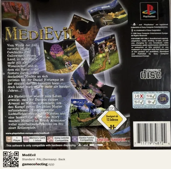 MediEvil PlayStation, Germany box back