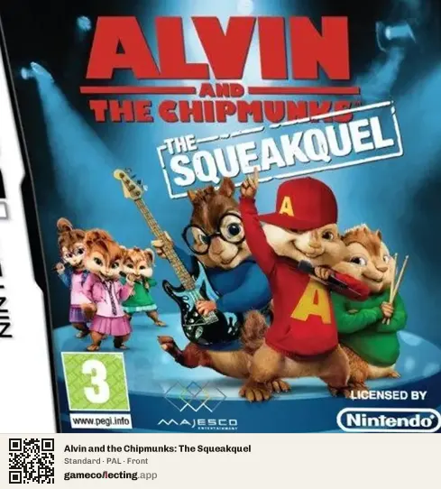 Alvin and the Chipmunks: The Squeakquel Nintendo DS, PAL box front
