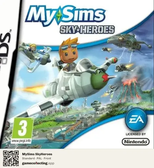 MySims SkyHeroes Nintendo DS, PAL box front