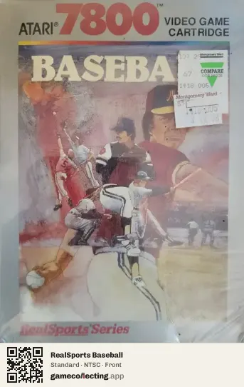 RealSports Baseball Atari 7800, NTSC box front