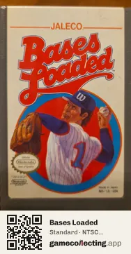 Bases Loaded Nintendo Entertainment System, NTSC cartridge label