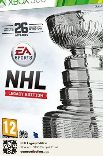 NHL Legacy Edition Xbox 360, Europe box front