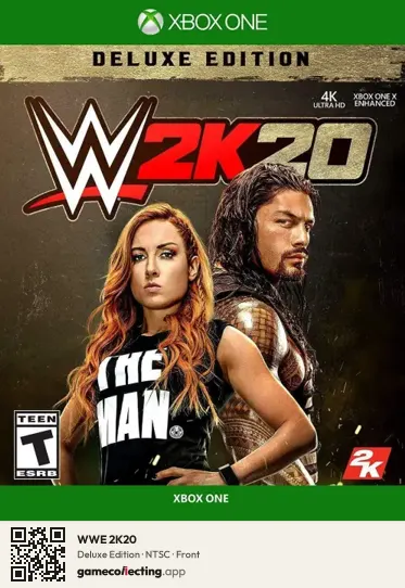 WWE 2K20 Xbox One, NTSC box front