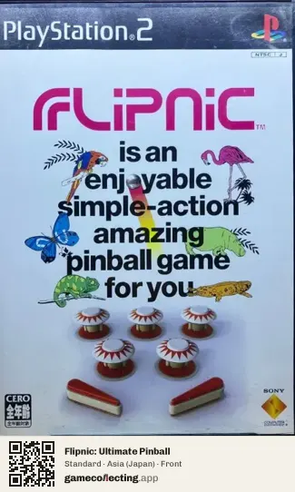 Flipnic: Ultimate Pinball PlayStation 2, Asia box front