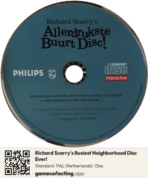 Richard Scarry's Busiest Neighborhood Disc Ever! Philips CD-i, PAL disc
