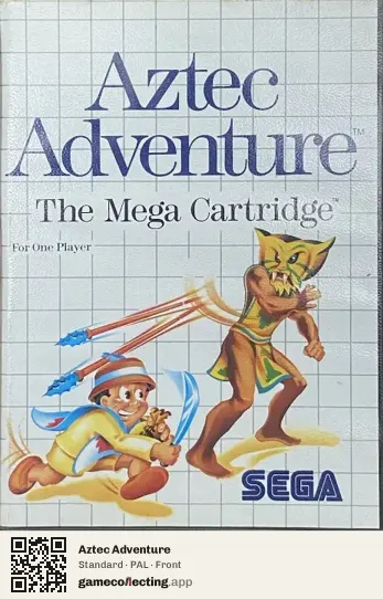 Aztec Adventure Sega Master System, PAL box front
