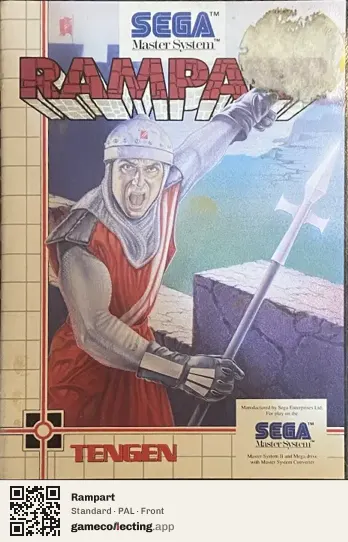 Rampart Sega Master System, PAL box front