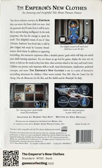 The Emperor's New Clothes Philips CD-i, NTSC box back