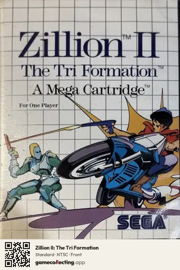 Zillion II: The Tri Formation Sega Master System, NTSC box front