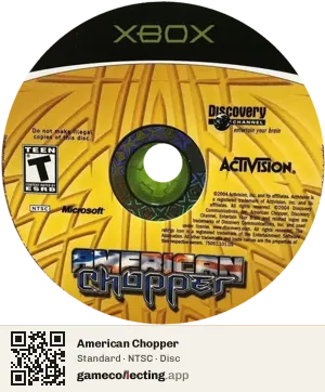 American Chopper Xbox, NTSC disc