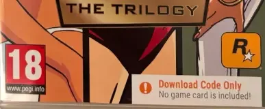 Grand Theft Auto: The Trilogy: The Definitive Edition, the PEGI square on its front