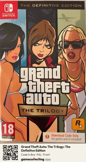 Grand Theft Auto: The Trilogy: The Definitive Edition Nintendo Switch, PAL box front