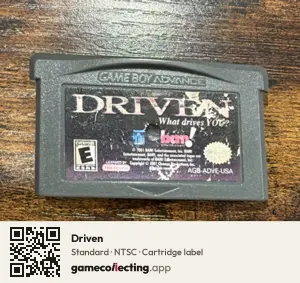 Driven Game Boy Advance, NTSC cartridge label