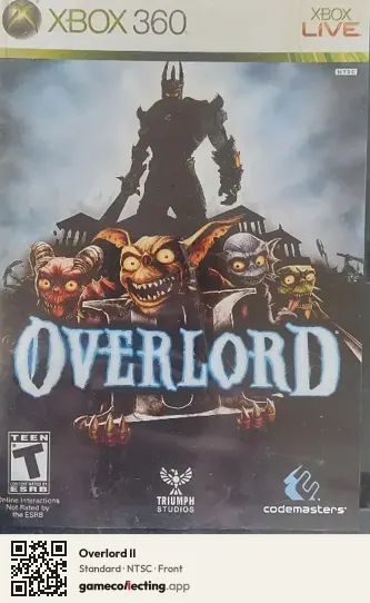 Overlord II Xbox 360, NTSC box front