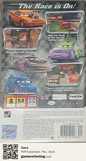 Cars PlayStation Portable, PAL box back