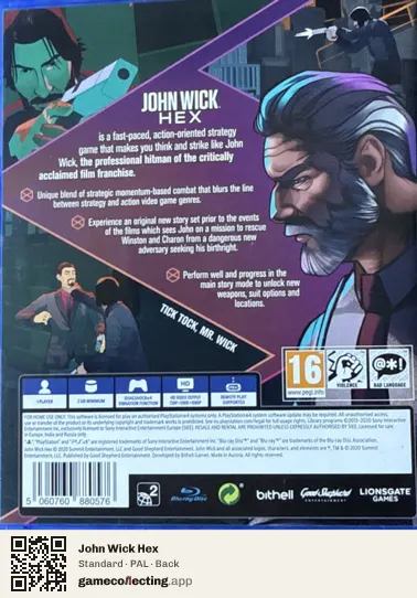 John Wick Hex PlayStation 4, PAL box back