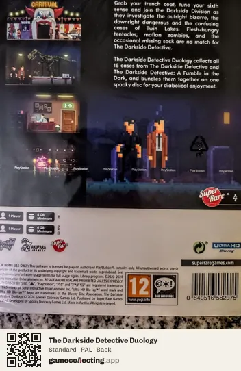 The Darkside Detective Duology PlayStation 5, PAL box back