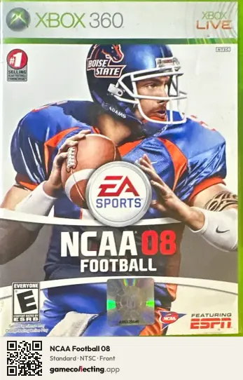 NCAA Football 08 Xbox 360, NTSC box front