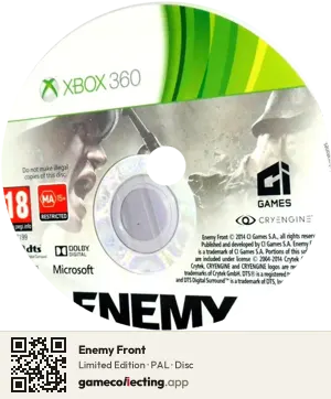 Enemy Front Xbox 360, PAL disc