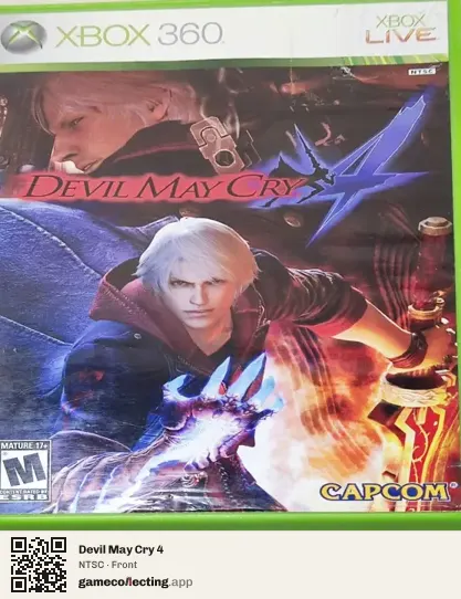 Devil May Cry 4 Xbox 360, NTSC box front
