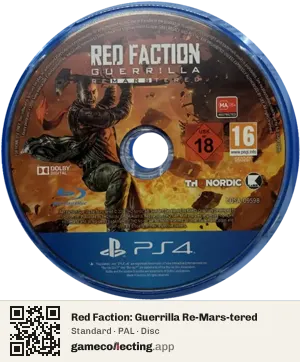 Red Faction: Guerrilla Re-Mars-tered PlayStation 4, PAL disc