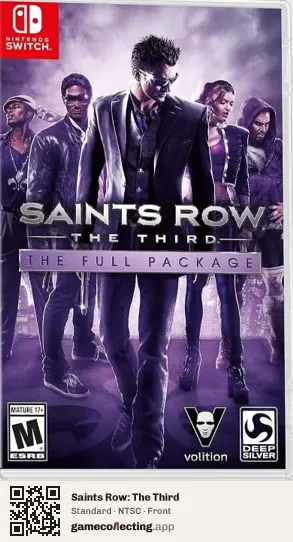 Saints Row: The Third Nintendo Switch, NTSC box front
