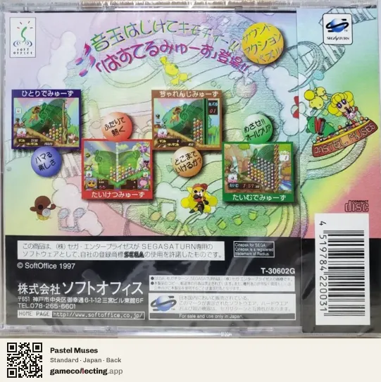 Pastel Muses Sega Saturn, Japan box back