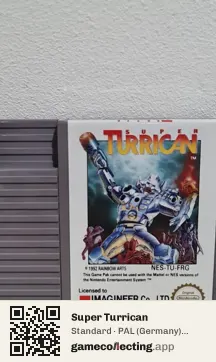 Super Turrican Nintendo Entertainment System, PAL cartridge label