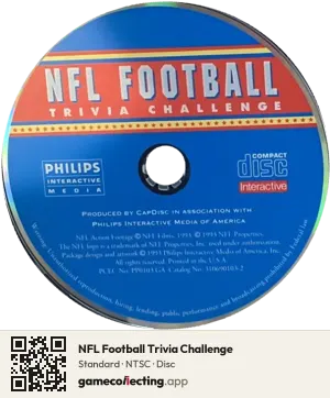 NFL Football Trivia Challenge Philips CD-i, NTSC disc