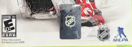 NHL 14, the ESRB box on its front