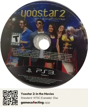 Yoostar 2: In the Movies PlayStation 3, NTSC disc